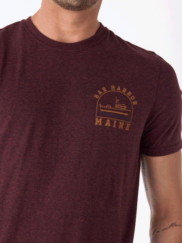 Bar Harbour Triblend Graphic Tee Mens Tops Tshirt Short Threads 4 Thought