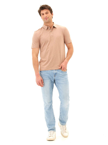 Slub Jersey Polo Mens Tops Tshirt Short Polo Threads 4 Thought