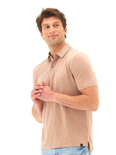 Slub Jersey Polo Mens Tops Tshirt Short Polo Threads 4 Thought
