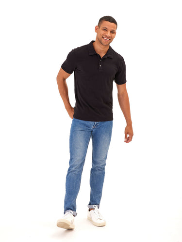 Slub Jersey Polo Mens Tops Tshirt Short Threads 4 Thought