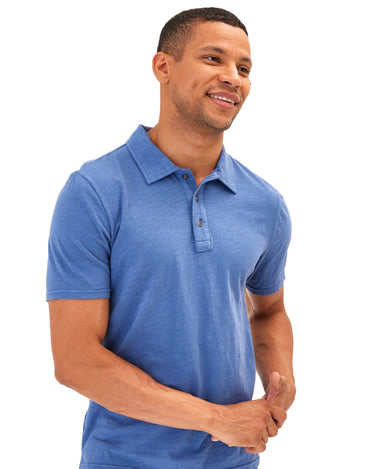 Slub Jersey Polo Mens Tops Tshirt Short Threads 4 Thought