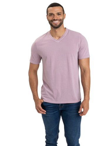 Mineral Wash Jersey V-Neck Tee Mens Tops Tshirt Short Threads 4 Thought