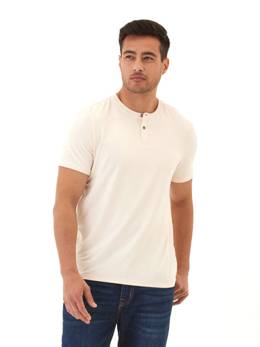 Frederick Luxe Jersey 2 Button Henley Mens Tops Tshirt Short Henley Threads 4 Thought