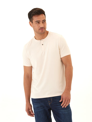 Frederick Luxe Jersey 2 Button Henley Mens Tops Tshirt Short Henley Threads 4 Thought