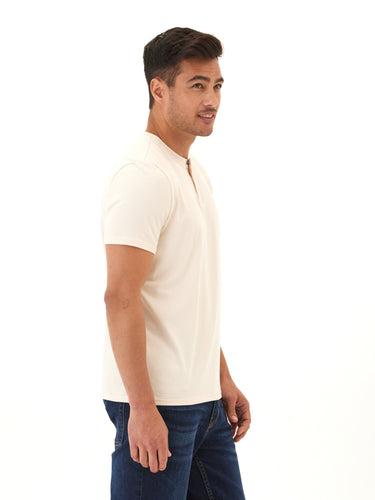 Frederick Luxe Jersey 2 Button Henley Mens Tops Tshirt Short Henley Threads 4 Thought