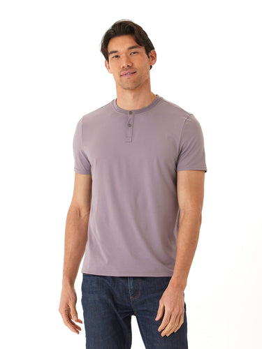 Frederick Luxe Jersey 2 Button Henley Mens Tops Tshirt Short Henley Threads 4 Thought