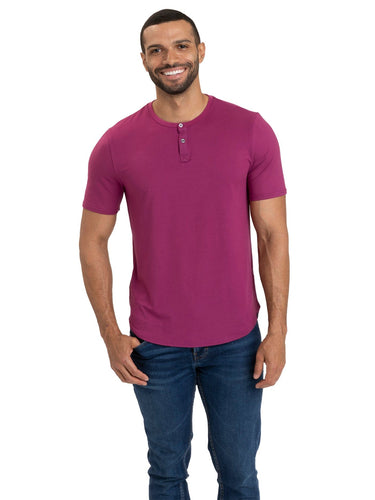 Frederick Luxe Jersey 2 Button Henley Mens Tops Tshirt Short Threads 4 Thought