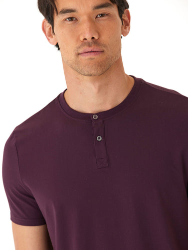 Frederick Luxe Jersey 2 Button Henley Mens Tops Tshirt Short Henley Threads 4 Thought