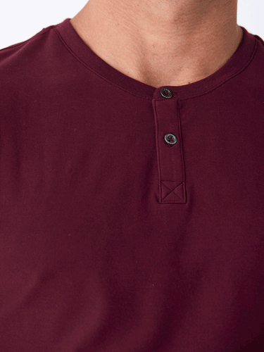 Frederick Luxe Jersey 2 Button Henley Mens Tops Tshirt Short Threads 4 Thought