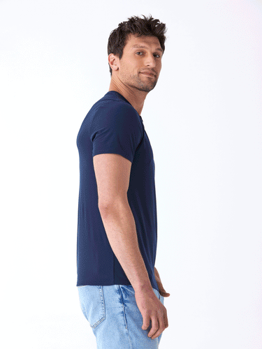 Frederick Luxe Jersey 2 Button Henley Mens Tops Tshirt Short Threads 4 Thought