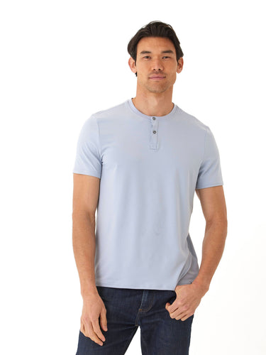 Frederick Luxe Jersey 2 Button Henley Mens Tops Tshirt Short Henley Threads 4 Thought