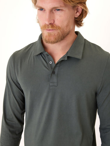 Luxe Jersey Long Sleeve Polo Mens Tops Tshirt Long Threads 4 Thought