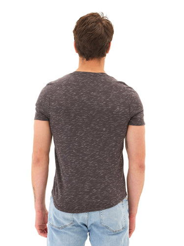 Two Tone Slub Jersey Henley Mens Tops Tshirt Short Threads 4 Thought
