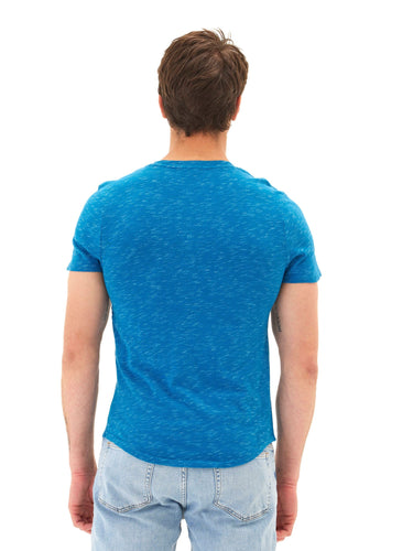 Two Tone Slub Jersey Henley Mens Tops Tshirt Short Threads 4 Thought