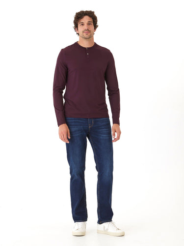 Frederick Luxe Jersey Long Sleeve Henley Mens Tops Tshirt Long Henley Threads 4 Thought