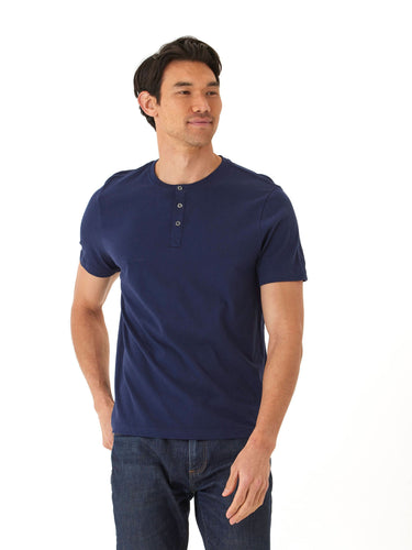 Chester Organic Cotton Henley Mens Tops Tshirt Short Henley Threads 4 Thought