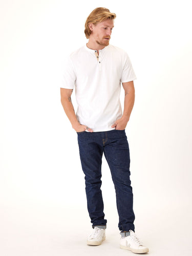Chester Classic Jersey Contrast Henley Mens Tops Tshirt Short Threads 4 Thought