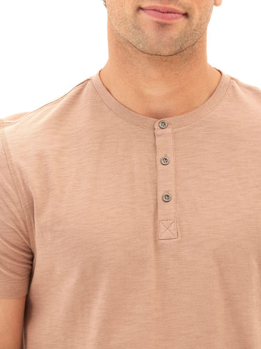 Heath Slub Jersey Short Sleeve Henley Mens Tops Tshirt Short Threads 4 Thought