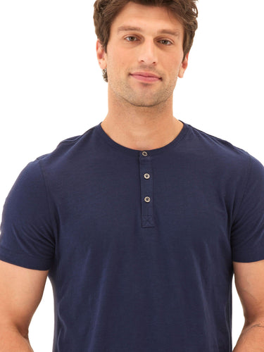 Heath Slub Jersey Short Sleeve Henley Mens Tops Tshirt Short Threads 4 Thought