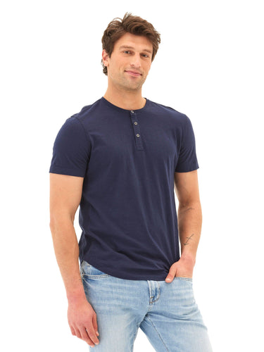 Heath Slub Jersey Short Sleeve Henley Mens Tops Tshirt Short Threads 4 Thought