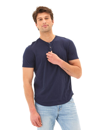 Heath Slub Jersey Short Sleeve Henley Mens Tops Tshirt Short Threads 4 Thought