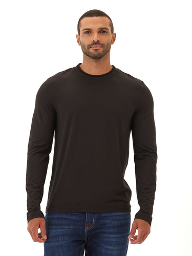 Parker Heather Luxe Jersey Double Rib Long Sleeve Crew Threads 4 Thought