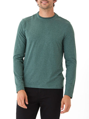 Parker Heather Luxe Jersey Double Rib Long Sleeve Crew Mens Tops Tshirt Long Threads 4 Thought