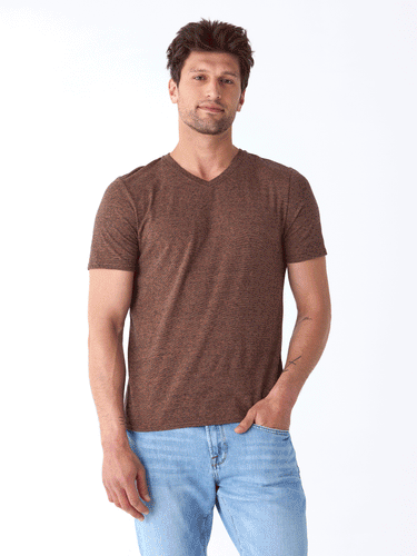 Black Fleck Triblend Tee Mens Tops Tshirt Short Threads 4 Thought
