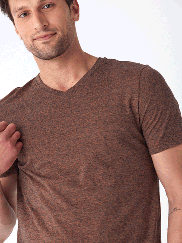 Black Fleck Triblend Tee Mens Tops Tshirt Short Threads 4 Thought
