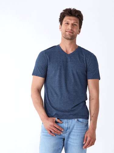 Black Fleck Triblend Tee Mens Tops Tshirt Short Threads 4 Thought
