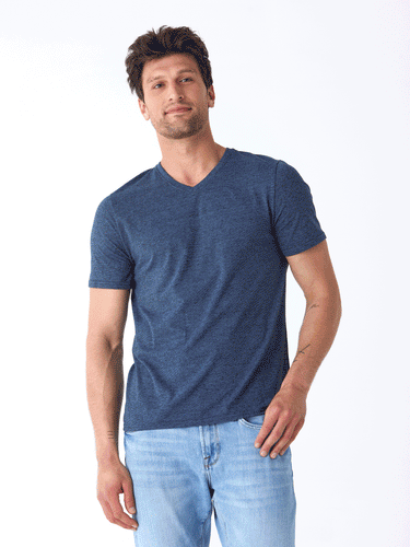 Black Fleck Triblend Tee Mens Tops Tshirt Short Threads 4 Thought