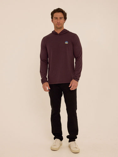 Triblend Embroidery Hoodie Tee Mens Tops Tshirt Long Threads 4 Thought