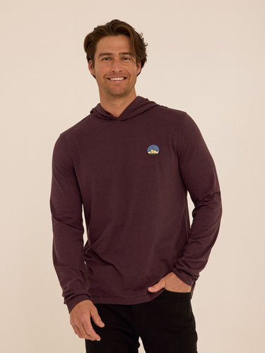 Triblend Embroidery Hoodie Tee Mens Tops Tshirt Long Threads 4 Thought