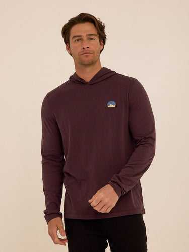Triblend Embroidery Hoodie Tee Mens Tops Tshirt Long Threads 4 Thought