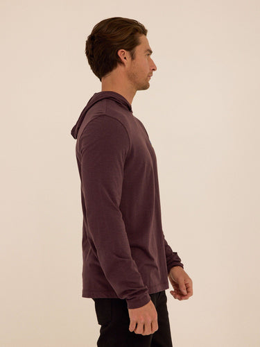 Triblend Embroidery Hoodie Tee Mens Tops Tshirt Long Threads 4 Thought