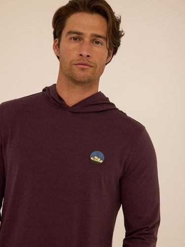 Triblend Embroidery Hoodie Tee Mens Tops Tshirt Long Threads 4 Thought