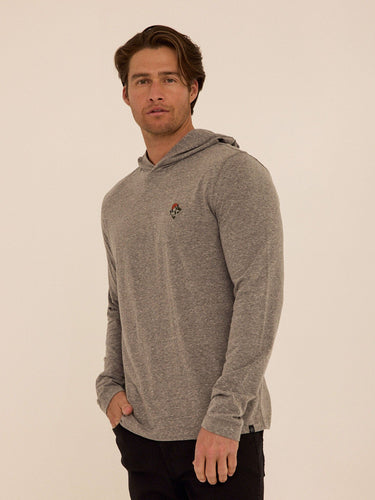 Triblend Embroidery Hoodie Tee Mens Tops Tshirt Long Threads 4 Thought