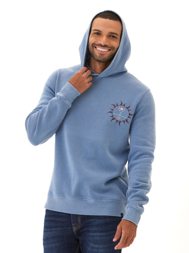 Mineral Wash Sun Love Graphic Pullover Hoodie Mens Outerwear Sweatshirt Threads 4 Thought