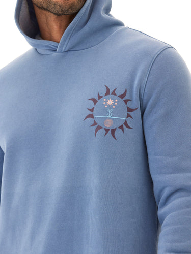 Mineral Wash Sun Love Graphic Pullover Hoodie Mens Outerwear Sweatshirt Threads 4 Thought