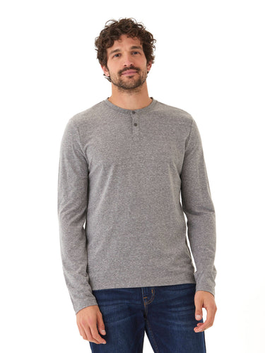 Austin Triblend 2 Button Long Sleeve Henley Mens Tops Tshirt Long Henley Threads 4 Thought