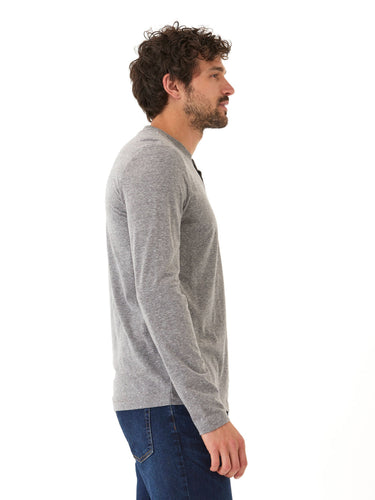Austin Triblend 2 Button Long Sleeve Henley Mens Tops Tshirt Long Henley Threads 4 Thought