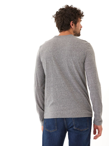 Austin Triblend 2 Button Long Sleeve Henley Mens Tops Tshirt Long Henley Threads 4 Thought