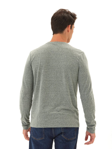Austin Triblend 2 Button Long Sleeve Henley Mens Tops Tshirt Long Henley Threads 4 Thought