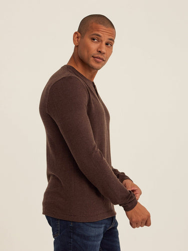 Elias Sweater Knit Long Sleeve Henley Mens Outerwear Sweater Threads 4 Thought