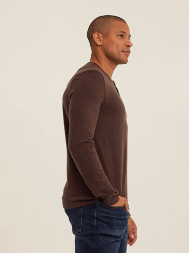 Elias Sweater Knit Long Sleeve Henley Mens Outerwear Sweater Threads 4 Thought
