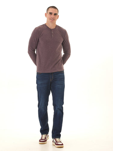 Elias Sweater Knit Long Sleeve Henley Mens Outerwear Sweater Threads 4 Thought