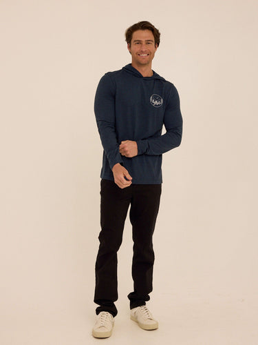 Triblend Embroidery Hoodie Tee Mens Tops Tshirt Long Threads 4 Thought