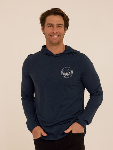 Triblend Embroidery Hoodie Tee Mens Tops Tshirt Long Threads 4 Thought
