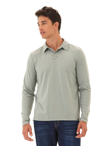 Darryn Luxe Jersey 2 Button Polo Mens Tops Tshirt Long Polo Threads 4 Thought