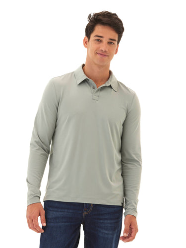 Darryn Luxe Jersey 2 Button Polo Mens Tops Tshirt Long Polo Threads 4 Thought
